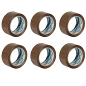 Taśmy klejące - Taśma Pakowa 50Y Brązowa Szerokość 48Mm Klej Akrylowy 6 Sztuk Wytrzymała - miniaturka - grafika 1