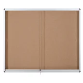 Gabloty - Bi-Office Gablota z drzwiami przesuwnymi, korkowa, 967 x 706 mm VT690101160 - miniaturka - grafika 1