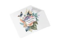Akcesoria do okularów - Ściereczka do okularów personalizowana na dzień matki Kwiaty i motyle - 1 szt. - miniaturka - grafika 1