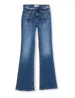 Spodnie damskie - Pinko Zumba Spodnie jeansowe z STRI Dżinsy damskie, Pju_pranie Vintage Średni, 34 - miniaturka - grafika 1