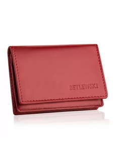 Betlewski, etui na wizytówki, dokumenty, skórzane, czerwone - Etui na dokumenty i karty - miniaturka - grafika 1