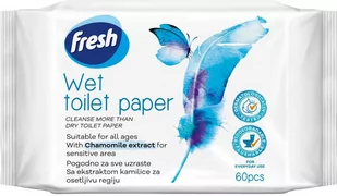Fresh - Nawilżany Papier Toaletowy Dla Dzieci - Chusteczki - 60 Szt. - Chusteczki nawilżane - miniaturka - grafika 1