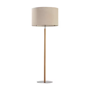 Lniana lampa podłogowa na drewnianej nodze TK 5199 z serii DEVA - Lampy stojące - miniaturka - grafika 1