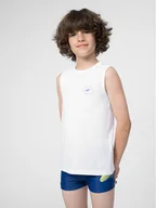 Koszulki i topy damskie - 4F Tank top 4FJSS23TTSHM284 Biały Regular Fit - miniaturka - grafika 1