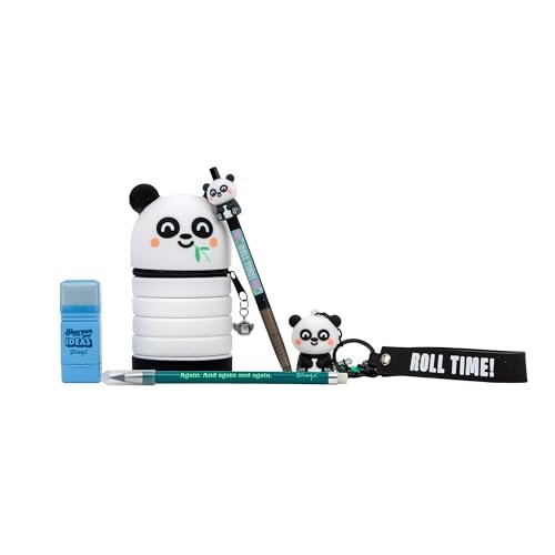 Mr. Wonderful Pack Back to School Panda – piórnik, długopis 3D, brelok do kluczy, temperówka i ołówek nieskończony