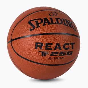 Piłka do koszykówki Spalding TF-250 React Logo FIBA pomarańczowa - Koszykówka - miniaturka - grafika 1