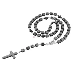 Różaniec z kamienia półszlachetnego - HEMATYT - Różańce - miniaturka - grafika 1