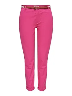 ONLY Damskie spodnie chinosy Onlbiana Cotton Belt Chino Cc PNT, różowy, 38W / 32L - Spodnie damskie - miniaturka - grafika 1