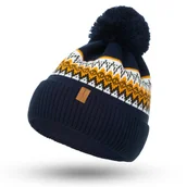 Czapki męskie - NANDY CZAPKA MĘSKA POMPONEM NA ZIMĘ CIEPŁA OCIEPLANA POLAR ZIMOWA NORWESKA - NCM-2311241-19 - miniaturka - grafika 1