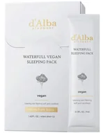 Maseczki do twarzy - D'Alba Waterfull Vegan Nawilżająca Maska do Twarzy na Noc, 4szt. - miniaturka - grafika 1