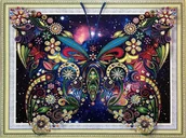 Dekoratorstwo - Haft Diamentowy Baśniowy Motyl 47x57 cm - miniaturka - grafika 1