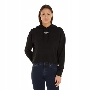 TOMMY HILFIGER BLUZA DAMSKA Z KAPTUREM RLX CRP ESS LOGO HOODIE CZARNA r.M - Bluzy damskie - miniaturka - grafika 1