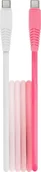 Kable USB - Kabel USB Setty USB-C - USB-C 1.5 m Różowo-biały (GSM187254) - miniaturka - grafika 1