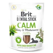 Przysmaki dla psów - Brit Dental Stick Przysmak dentystyczny funkcjonalny Calm Hemp & Matherwort 7szt 251g - miniaturka - grafika 1