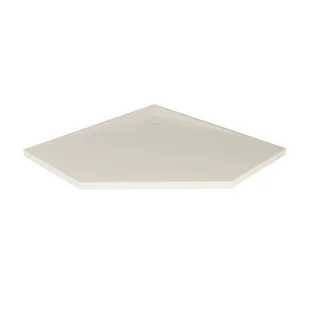 Brodzik pięciokątny New Trendy Nex 90x90 cm konglomerat beż struktura B-0483 - Brodziki prysznicowe - miniaturka - grafika 1