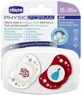 Smoczki uspokajające - CHICCO-7503543-SMOCZEK PF AIR SIL.16-36M 2 SZT LUMI RED - miniaturka - grafika 1