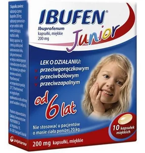 Polpharma Ibufen Junior 10 szt. - Przeziębienie i grypa - miniaturka - grafika 1