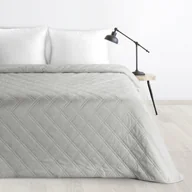 Narzuty - Narzuta 200220cm Luiz8 srebrna welur hotpress pikowana - miniaturka - grafika 1