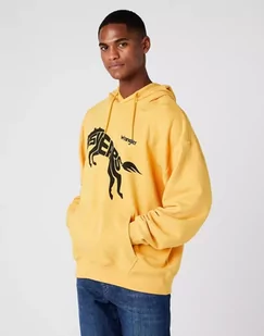 Wrangler 75Th Anni Hoodie Męska Bluza Logo Nadruk Yolk Yellow W645Hty23-Xl - Bluzy męskie - miniaturka - grafika 1