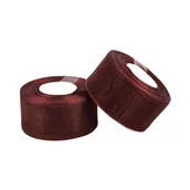 Opakowania i torebki na prezenty - Wstążka Organza Brązowa Brązowy 38Mm X 36Y - miniaturka - grafika 1