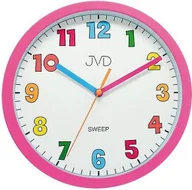 Wyposażenie pokoiku dziecięcego - JVD Zegar ścienny JVD HA46.2 Kolorowy, cichy - miniaturka - grafika 1