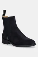 Botki damskie - Gant sztyblety zamszowe Fayy damskie kolor granatowy na płaskim obcasie 31553127 - miniaturka - grafika 1