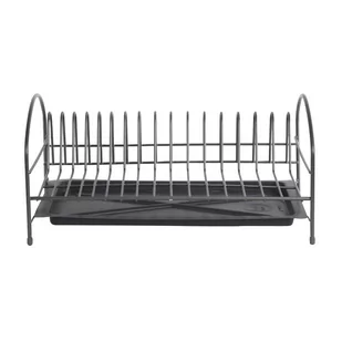 Altom SUSZARKA DO NACZYŃ 1-POZIOMOWA 40CM SREBRNA Z TACKĄ 5906551040722 - Suszarki do naczyń - miniaturka - grafika 1
