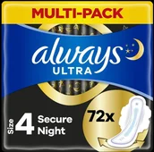 Tampony - Always podpaski Ultra Secure Night 72 szt - miniaturka - grafika 1