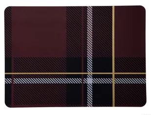 Asa Podkładka Leather Optic 46X33Cm Ekoskóra Czerwona Krata - Obrusy i serwetki - miniaturka - grafika 1