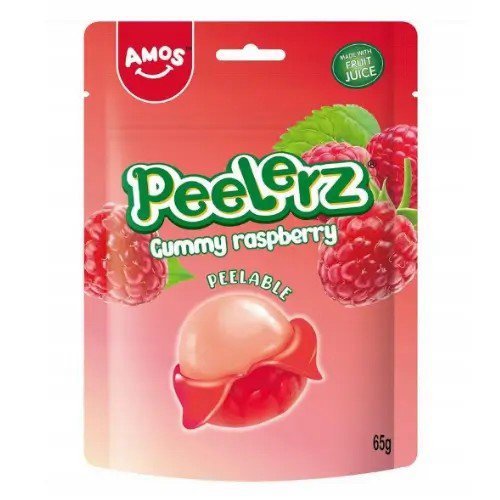 Amos Peelerz Raspberry Peelable Gummy 65g
