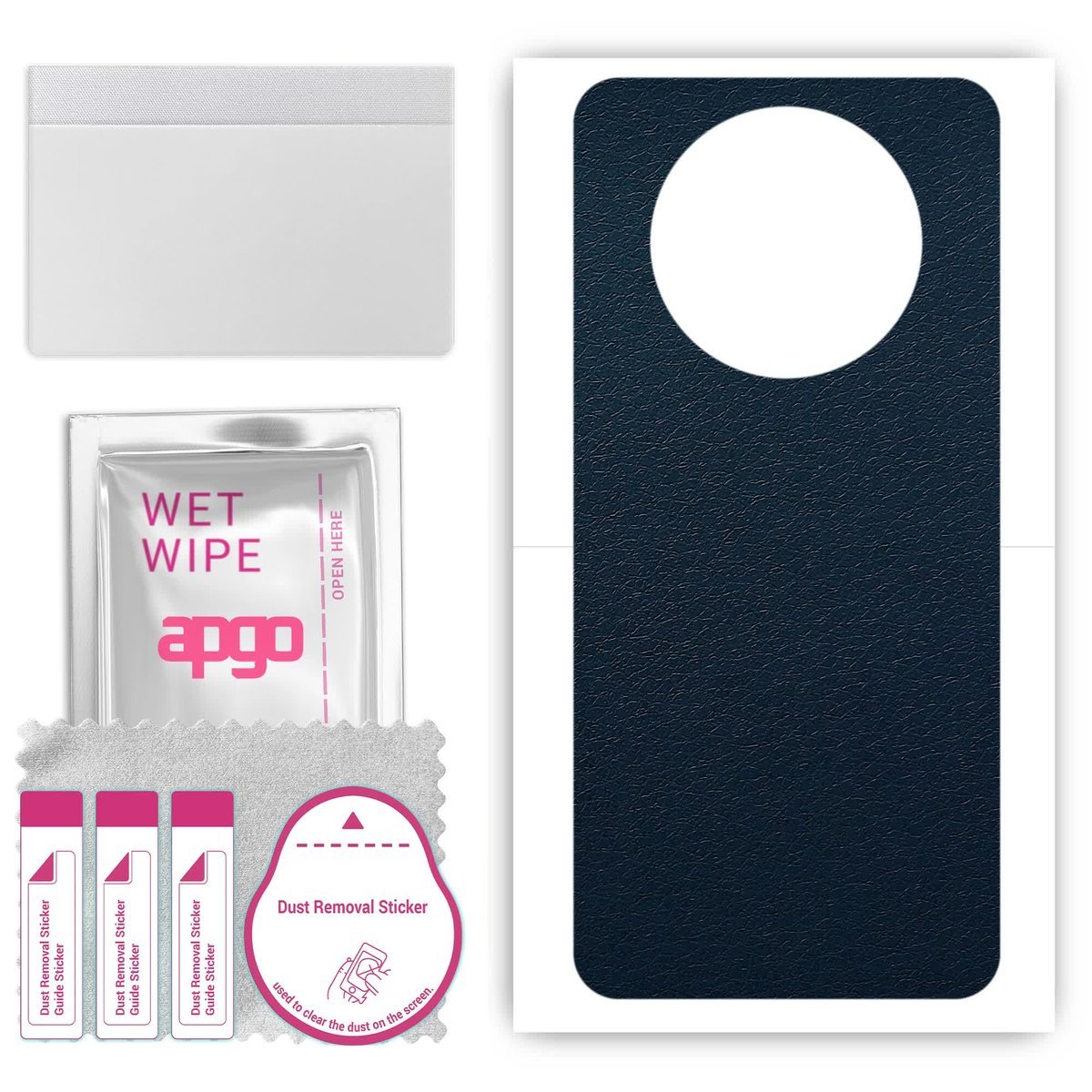 Folia naklejka skórka strukturalna na TYŁ do Oppo Reno12 F 4G - Skóra Granatowa - apgo SKINS