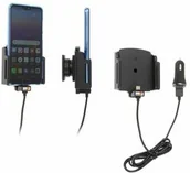 Uchwyty samochodowe do telefonów - Uchwyt uniwersalny regulowany do Samsung Galaxy S22 Ultra bez futerału oraz w futerale lub etui o wymiarach: 75-89 mm (szer.), 2-10 mm (grubość) z wbudowanym kablem USB-C oraz ładowarką samochodową - miniaturka - grafika 1