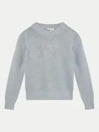 Swetry dla chłopców - MICHAEL KORS KIDS Sweter R30162 D Szary Regular Fit - miniaturka - grafika 1