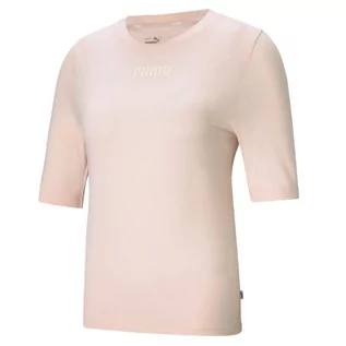 Koszulki sportowe damskie - Koszulka damska Puma Modern Basics Tee Cloud różowa - grafika 1