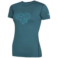 Koszulki sportowe damskie - Koszulka damska Zulu Merino 160 Short Heart Rozmiar: L / Kolor: niebieski - miniaturka - grafika 1