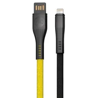 Kable USB - Forever Kabel lightning Extreme 3A 1m czarno-żółty - miniaturka - grafika 1