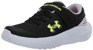 Buty dla dziewczynek - Under Armour Girl UA GPS Surge 4 AC Buty do biegania, Black Purple Ace High Śruba Żółta, 36.5 EU - miniaturka - grafika 1