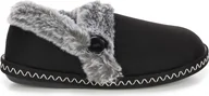 Kapcie damskie - Damskie ocieplane pluszowe kapcie z podszewką Slip On Meira Black Rozmiar 40 - miniaturka - grafika 1