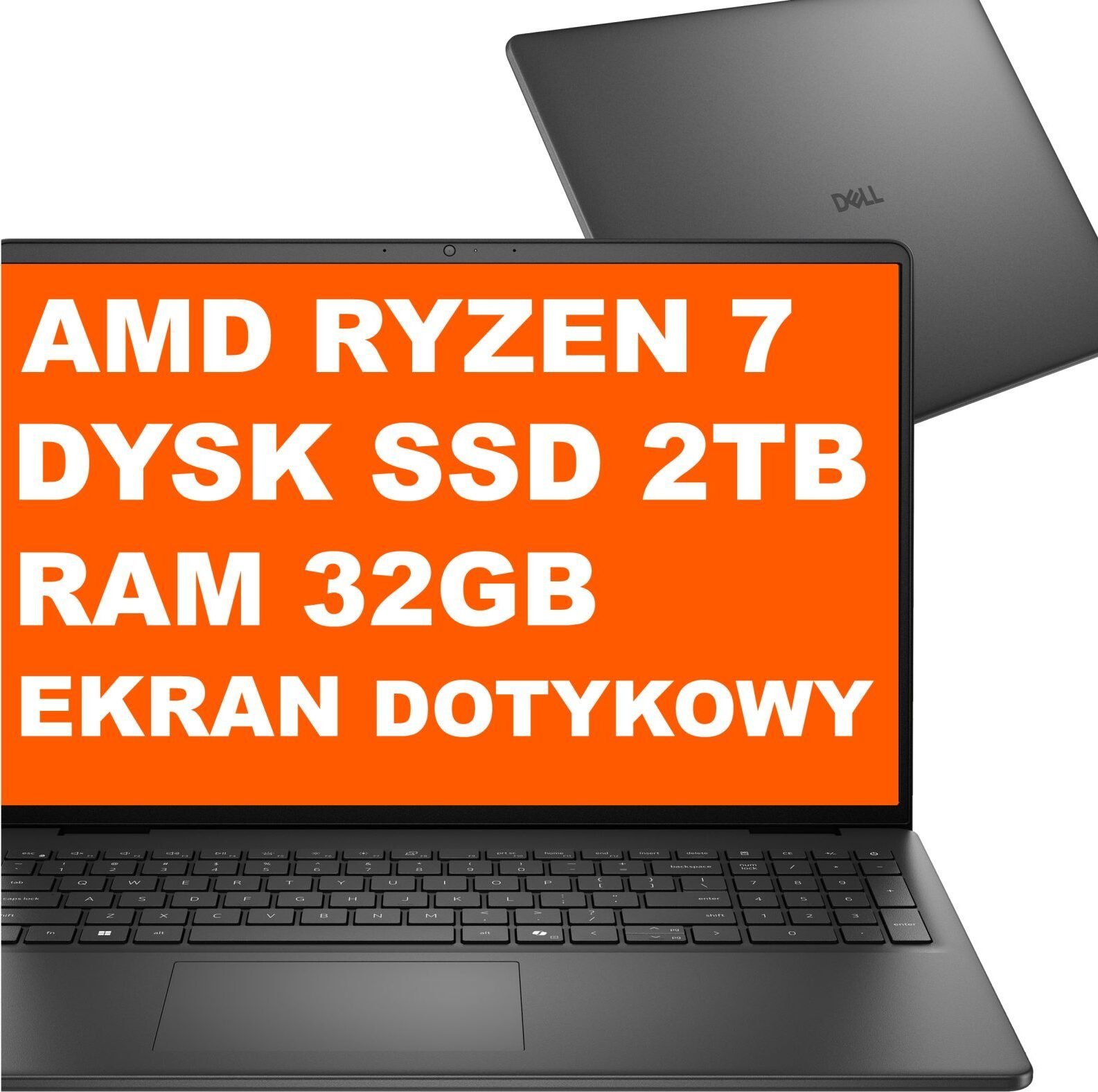Dell 16 16255 / LDC16255-A063BLK-PUS / Ryzen 7 / 32GB / 2TB / AMD Radeon / WUXGA / Win 11 / Czarny