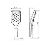 Zestawy prysznicowe - Cersanit Larga Zestaw prysznicowy natynkowy czarny S951-513 - odbiór osobisty: Kraków, Świebodzin - miniaturka - grafika 1