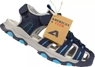 Buty dla dziewczynek - American Club Dziecięce sandały American Club CXD-76NA 33 - miniaturka - grafika 1