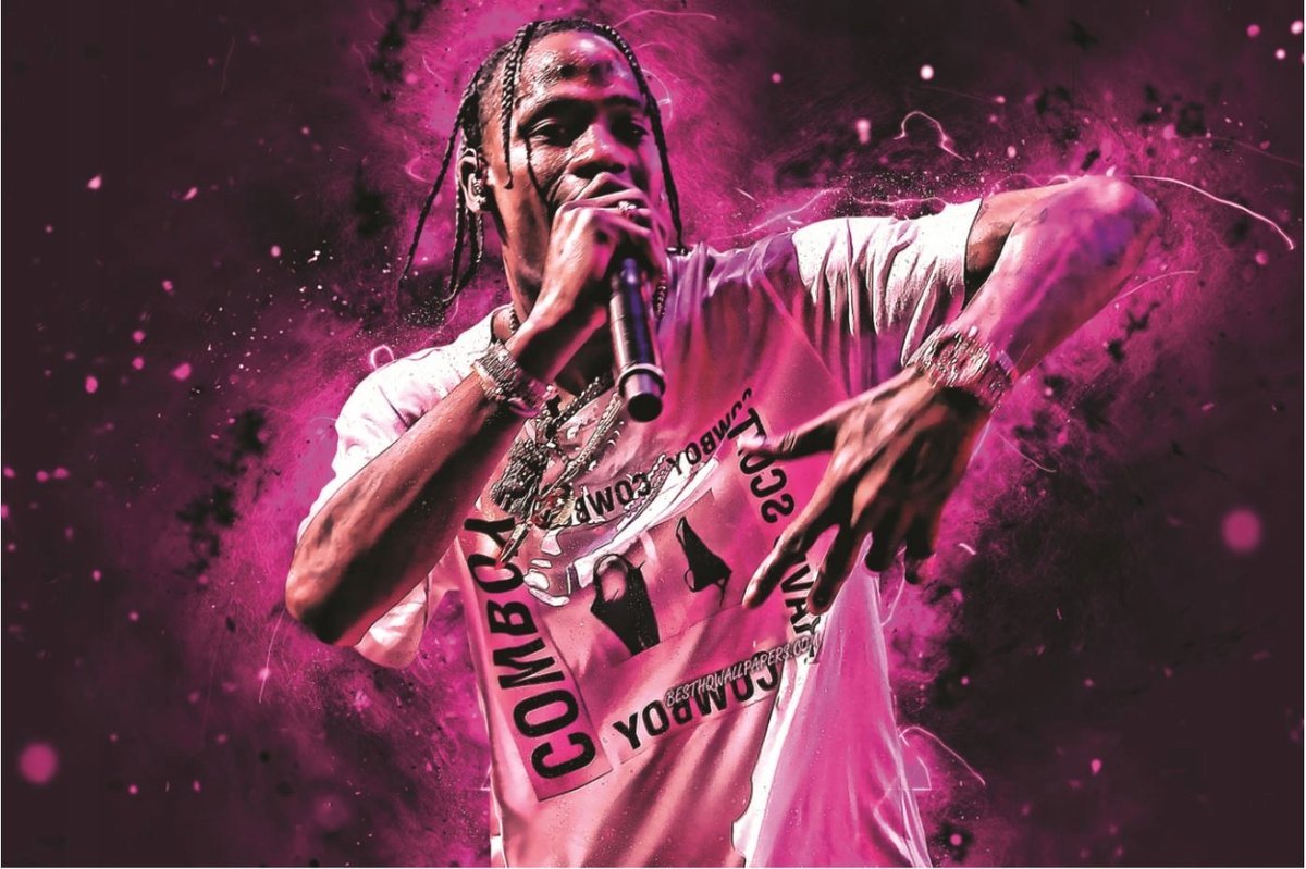 PODKŁADKA POD MYSZ Z Nadrukiem 22x18 cm Travis Scott Raper Tekst Prezent