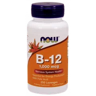 Witaminy i minerały - Now Foods Foods Witamina B12 1000 mcg i Kwas Foliowy 100 mcg do ssania (250 tabl.) - miniaturka - grafika 1