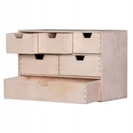 Przyborniki na biurko - Przybornik na biurko DUŻY dla dzieci Długopisy Kredki Przyprawy 6 szuflad - miniaturka - grafika 1