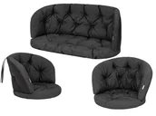 Poduszki ogrodowe - Zestaw Poduszek Amanda Prestiż 2+1- Czarny CAP - miniaturka - grafika 1