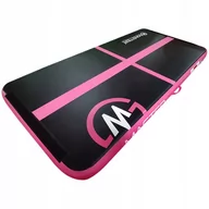 Maty do ćwiczeń - Airtrack Dmuchana Mata Gimnastyczna Master 200 X 100 X 10 Cm Black-Pink - miniaturka - grafika 1