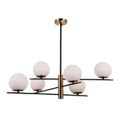 Lampy sufitowe - Italux Stelia lampa wisząca 6-punktowa czarna/antyczny brąz PND-43660-6 - miniaturka - grafika 1