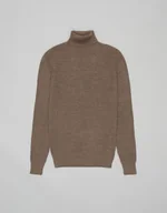 Swetry męskie - Męski sweter golf girifalco brąz - miniaturka - grafika 1