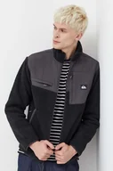 Bluzy męskie - Quiksilver bluza męska kolor czarny gładka - miniaturka - grafika 1