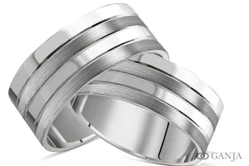 Obrączka srebrna 925+GRAWER 8mmOB67 bezszwowe ŚLUB